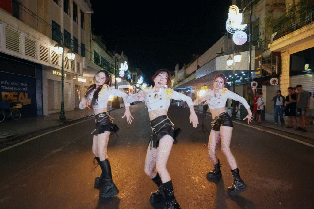  “Fans performing Golden dance challenge from KPop Demon Hunters on TikTok”